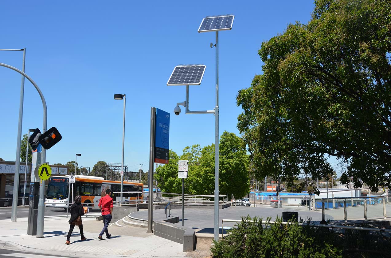 cctv camera security pole