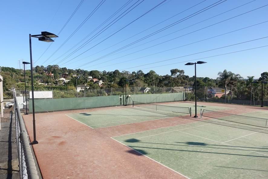 tennis Court lighting  lowerable tilt pole